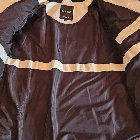 Noize Women's Cream Puffer Coat with Vegan Fur - Picture 5 of 12